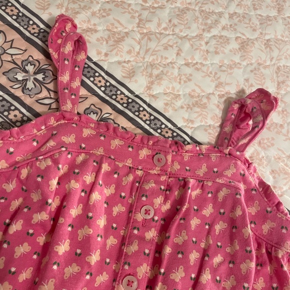 5 for $20-Carter’s 18 mo romper-Pink w/butterflies & flowers-EUC-No holes/stains - Picture 2 of 7